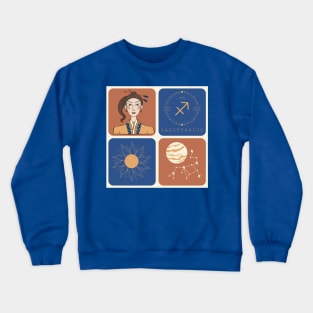 Sagittarius Constellation: Adventure And Wisdom | Astrology Art Crewneck Sweatshirt